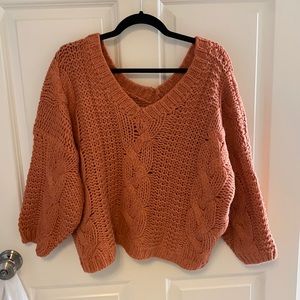 Favlux orange crop slouchy sweater